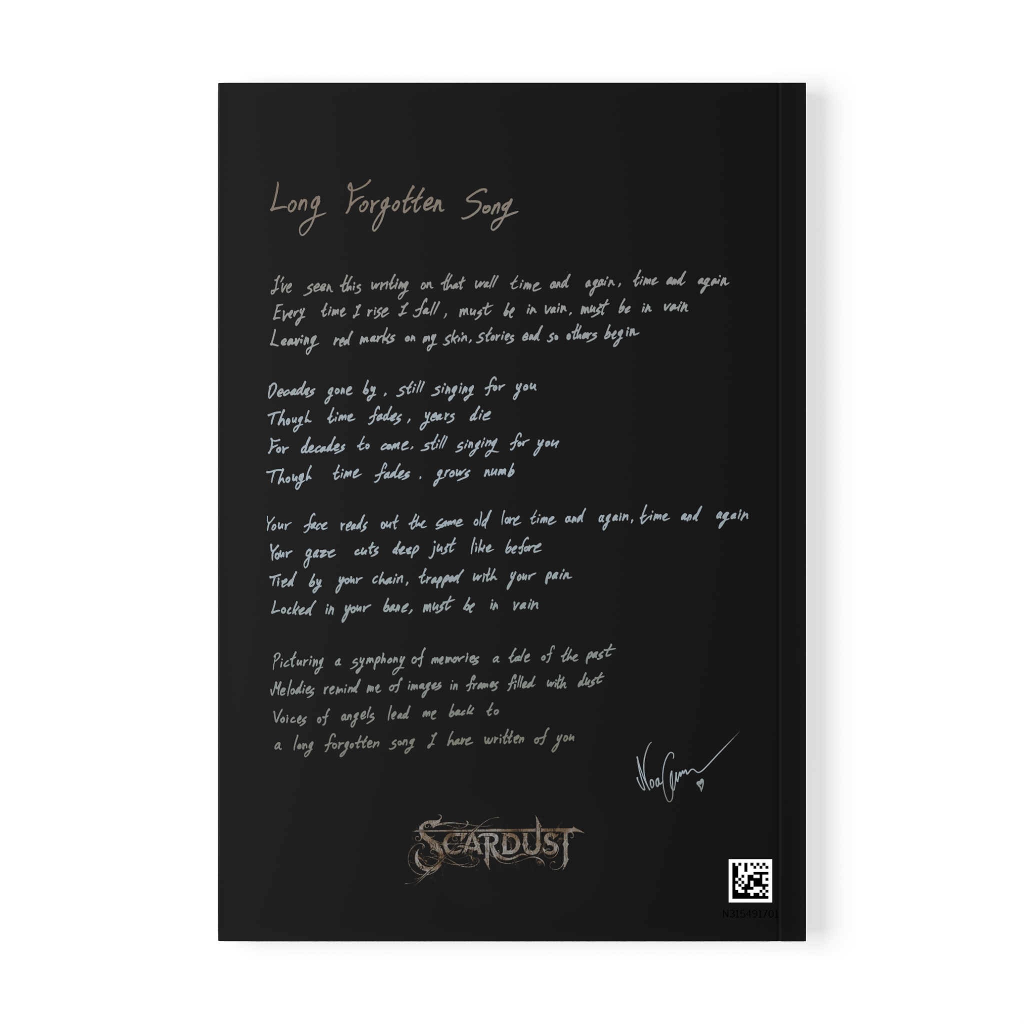 SOULS Notebook - 'Long Forgotten Song' Handwritten Lyrics by Noa Gruman - Image 2