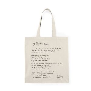"Long Forgotten Song" Tote Bag - Hand Written Lyrics by Noa Gruman